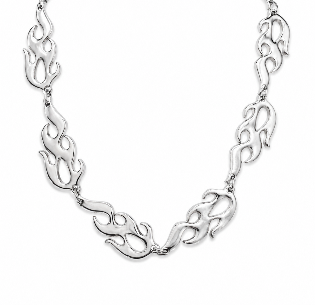 Stainless Steel Flame Style Necklace