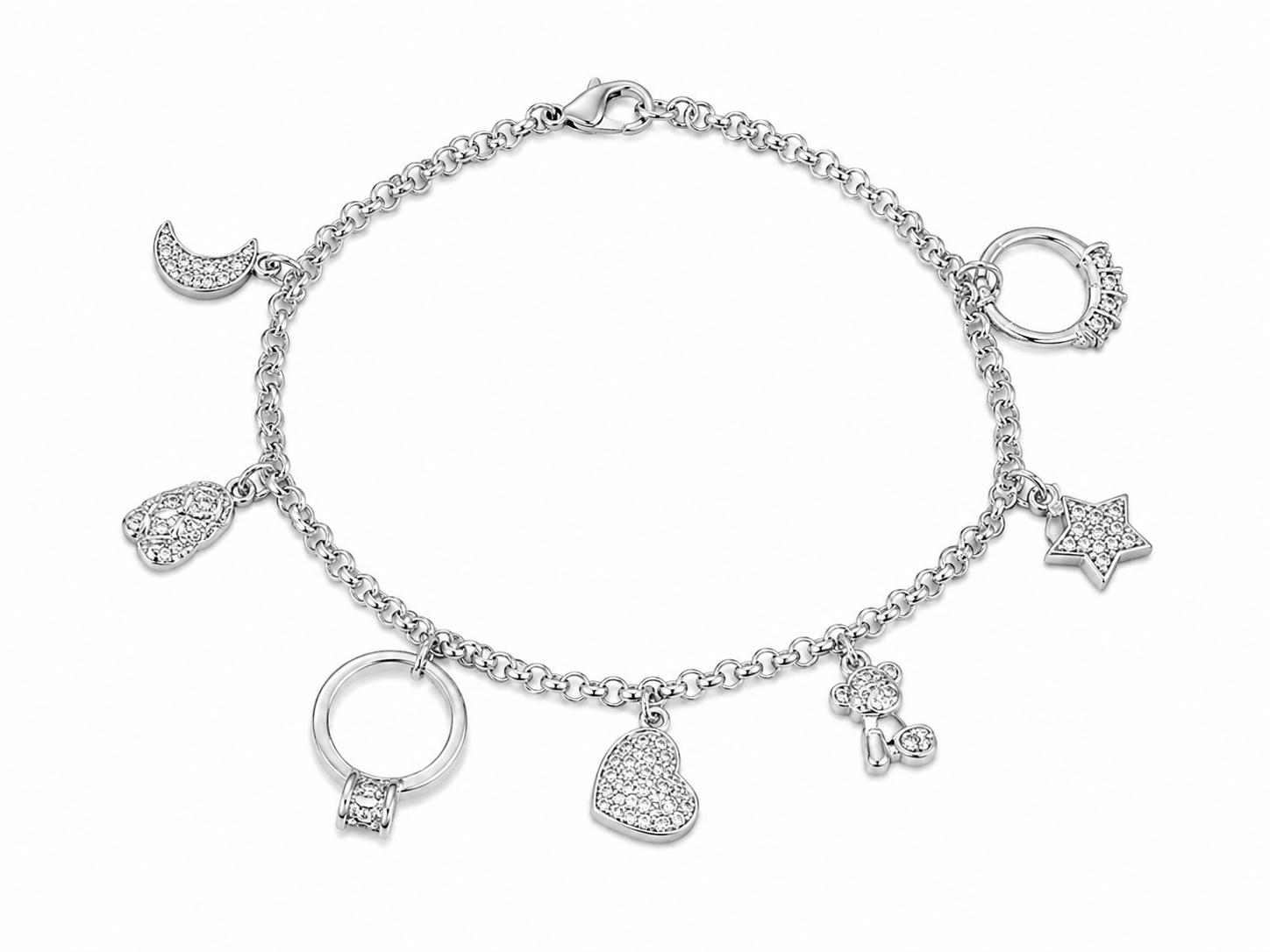 Stainless Steel Charm Bracelet