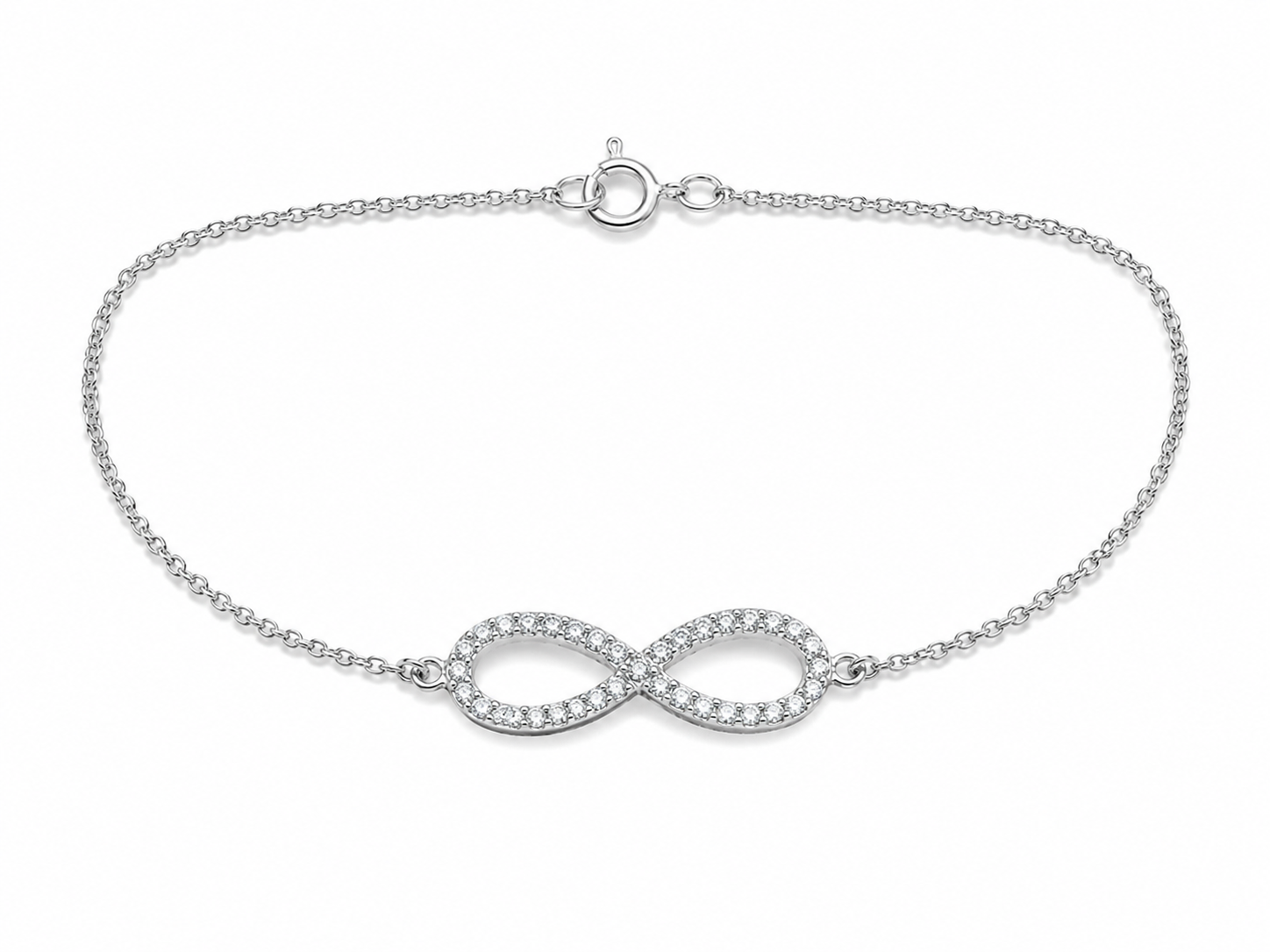 925 Sterling Silver Infinity Bracelet