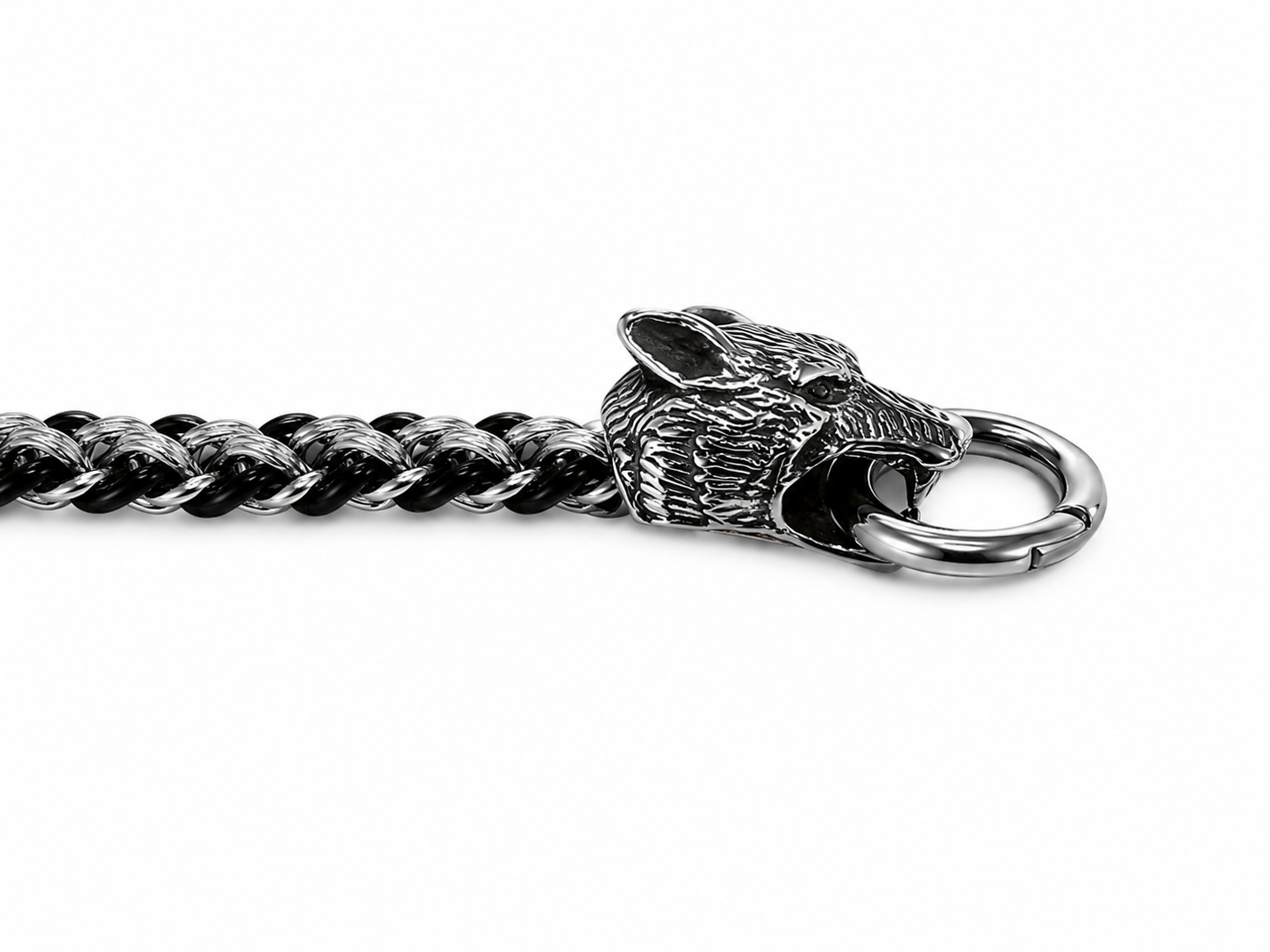 Stainless Steel Large Wolf Bracelet