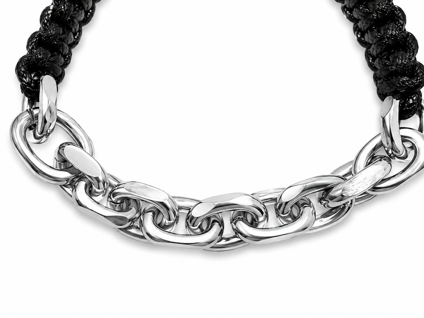 Stainless Steel Black Chain Style Bracelet