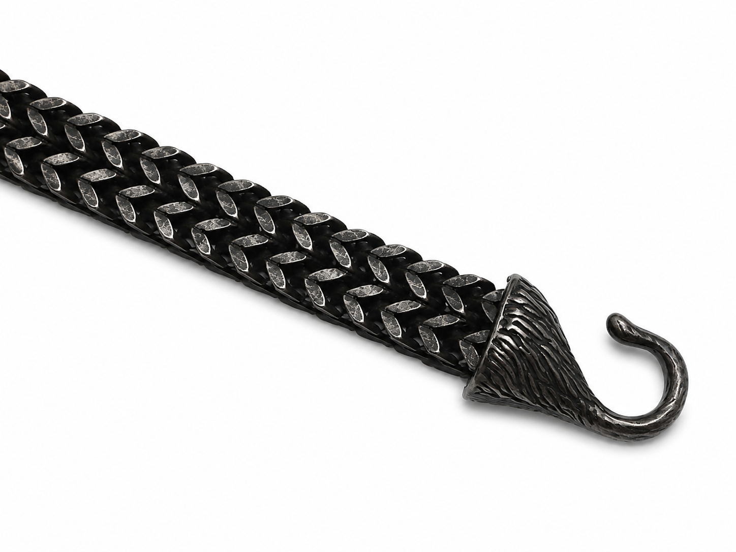 Stainless Steel Wolf Bracelet Black