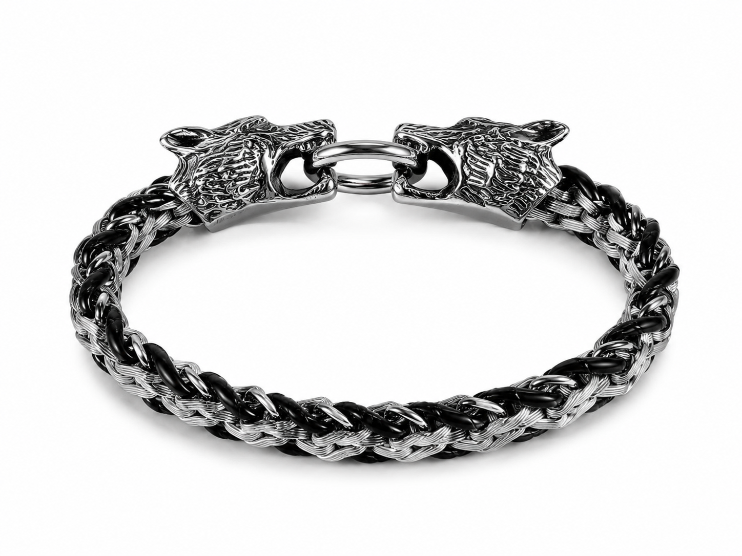 Stainless Steel Large Wolf Bracelet