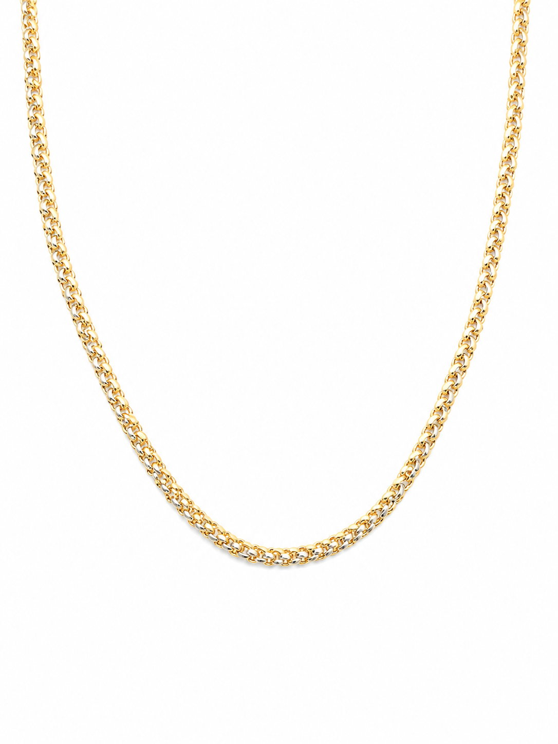 10KT Hollow Two Tone 2.5 MM Franco Chain