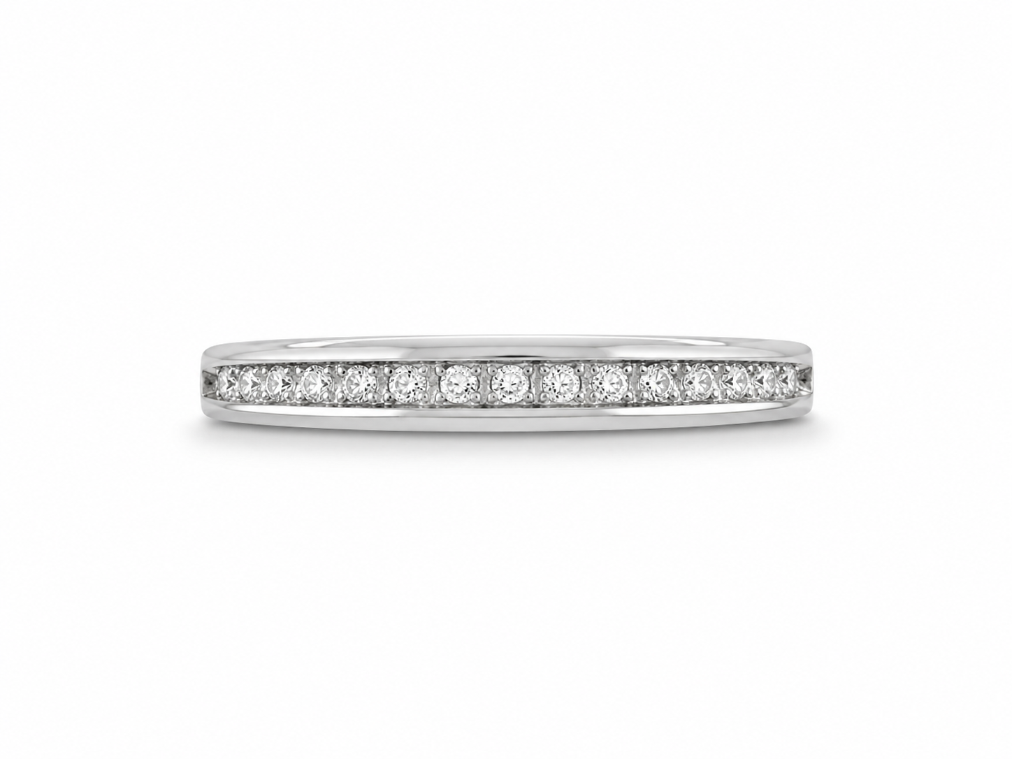 925 Sterling Silver 0.15 CTW Diamond Ring [A1B6 - K1H75]