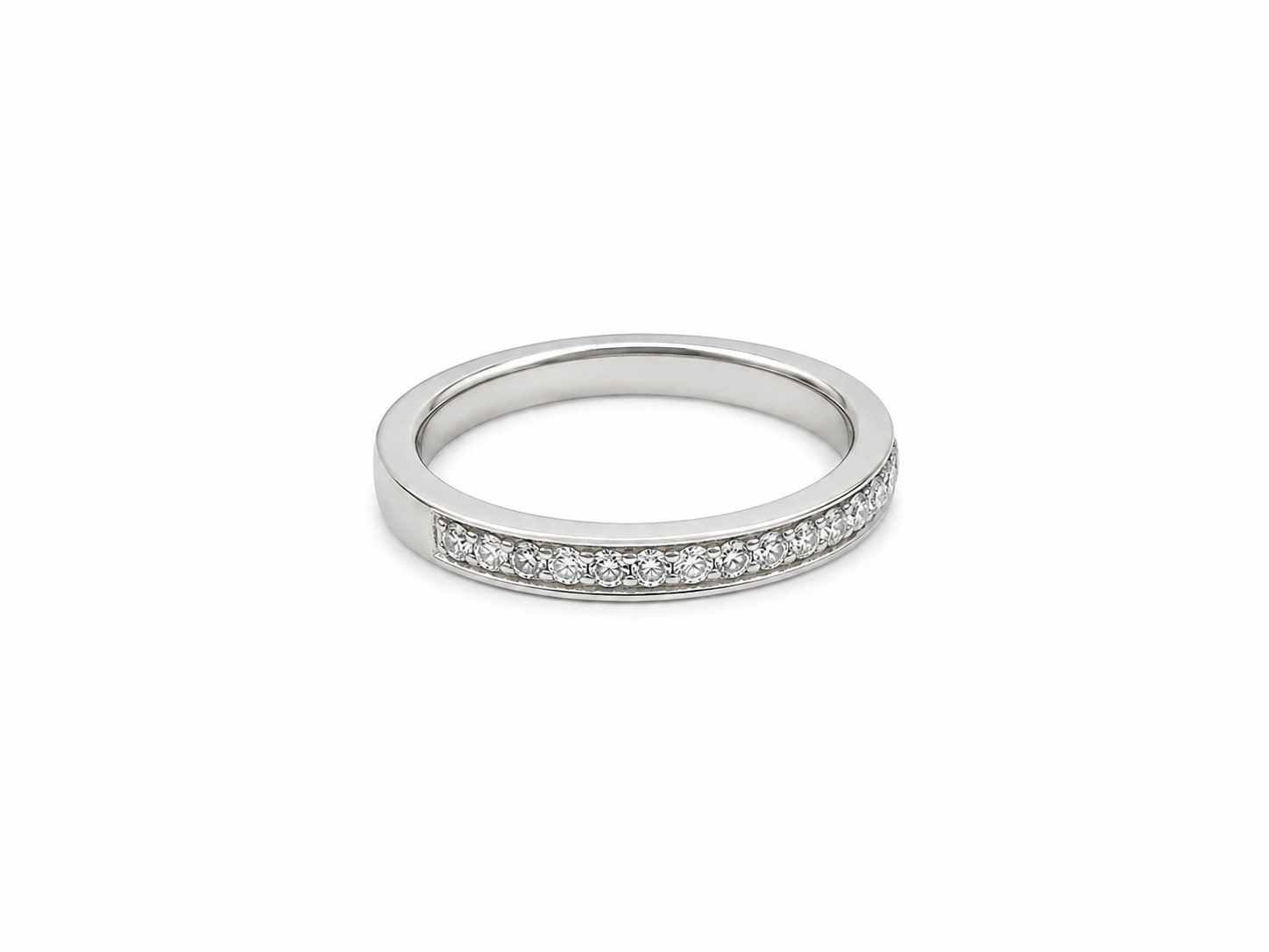 925 Sterling Silver 0.05 CTW Diamond Ring [A1B8 - KS1H25]