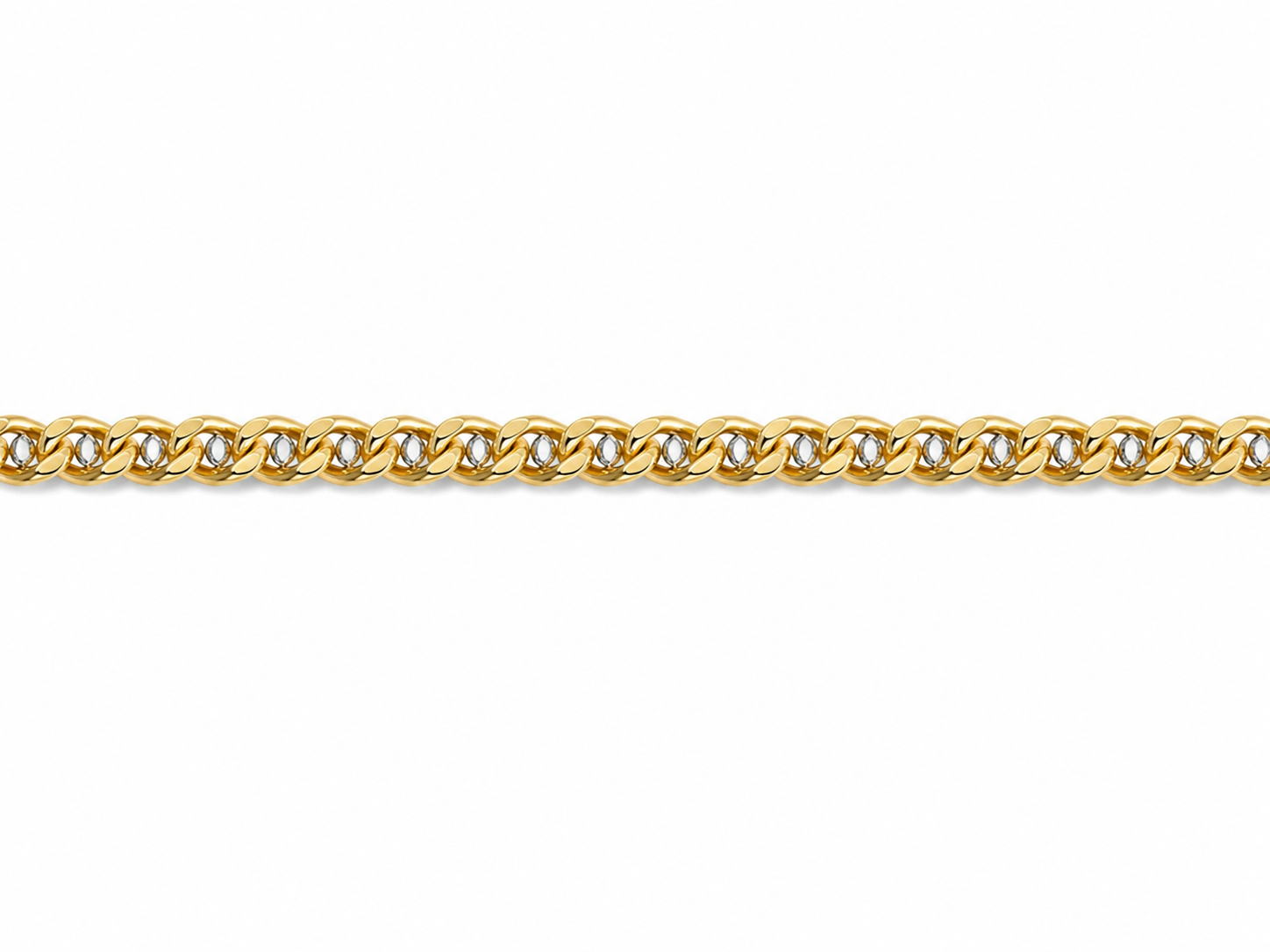 10KT Hollow Two Tone 2.5MM Franco Chain