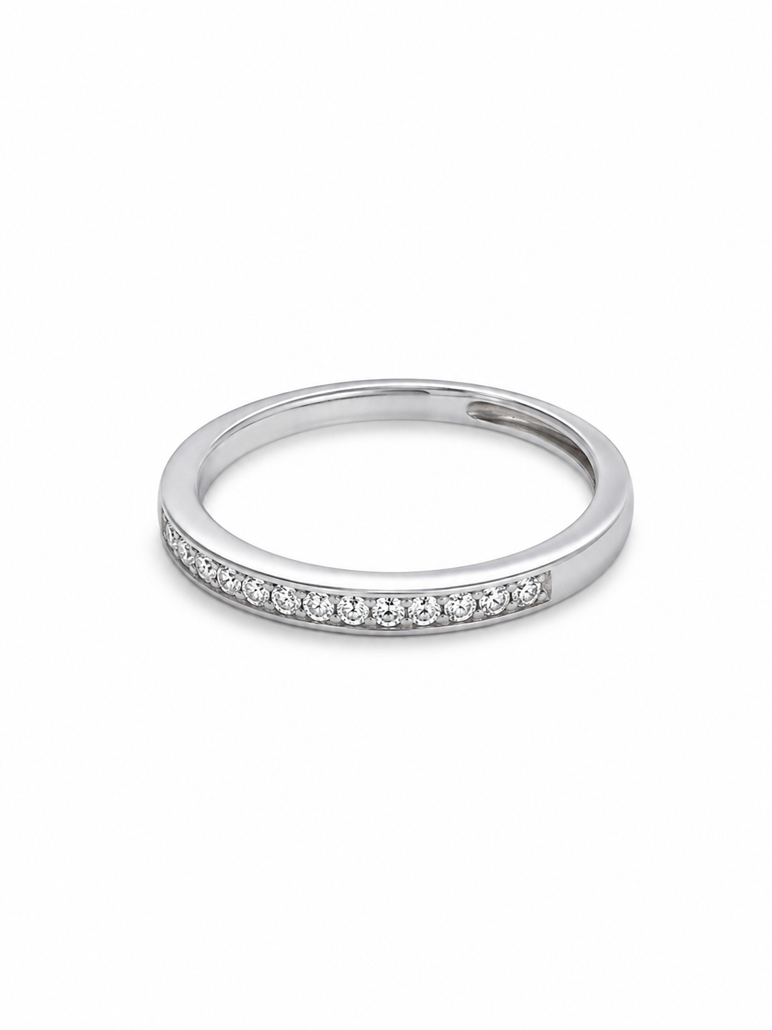 925 Sterling Silver 0.15 CTW Diamond Ring [A1B6 - K1H75]