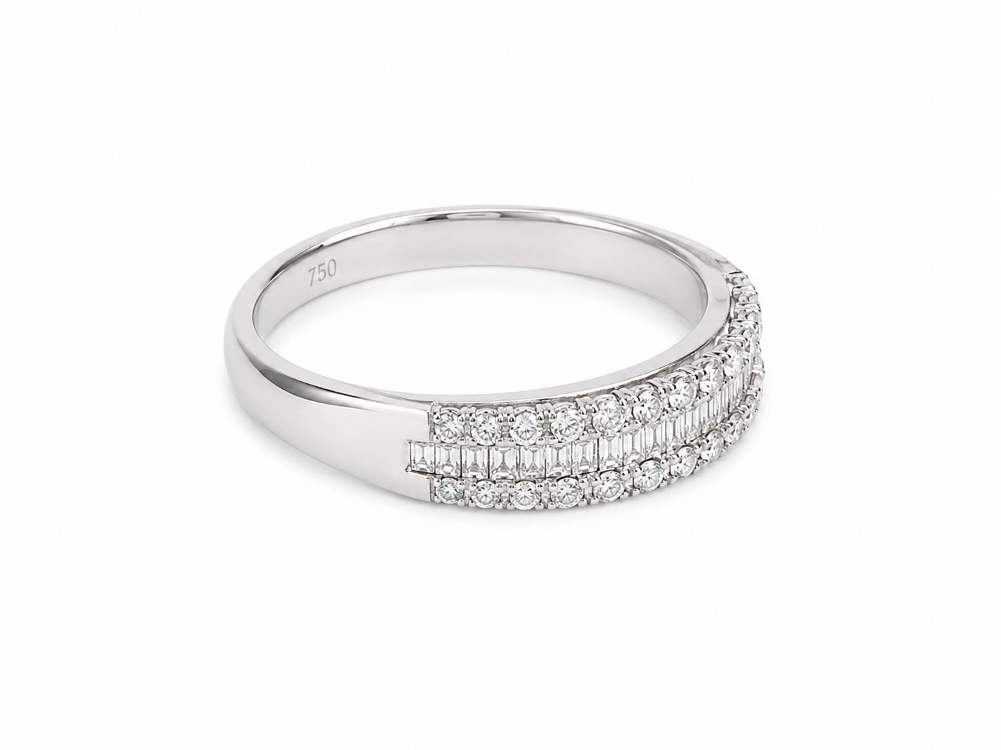 18KT White Gold 0.5 CTW Diamond Ring [A2B3 - KS21H00]