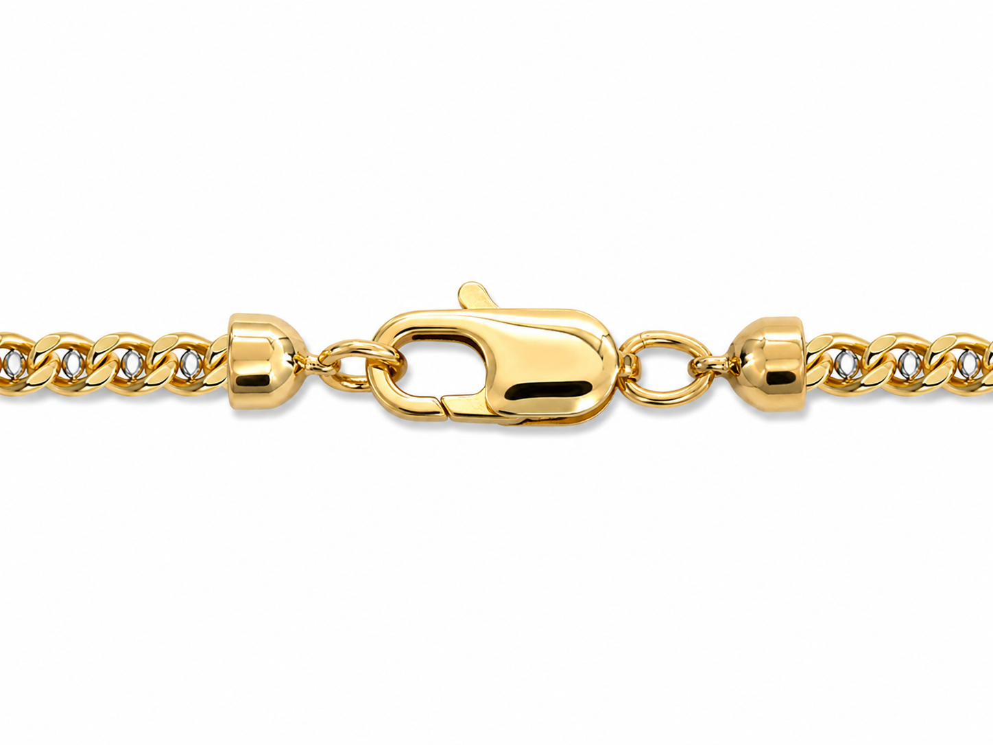 10KT Hollow Two Tone 2.5 MM Franco Chain