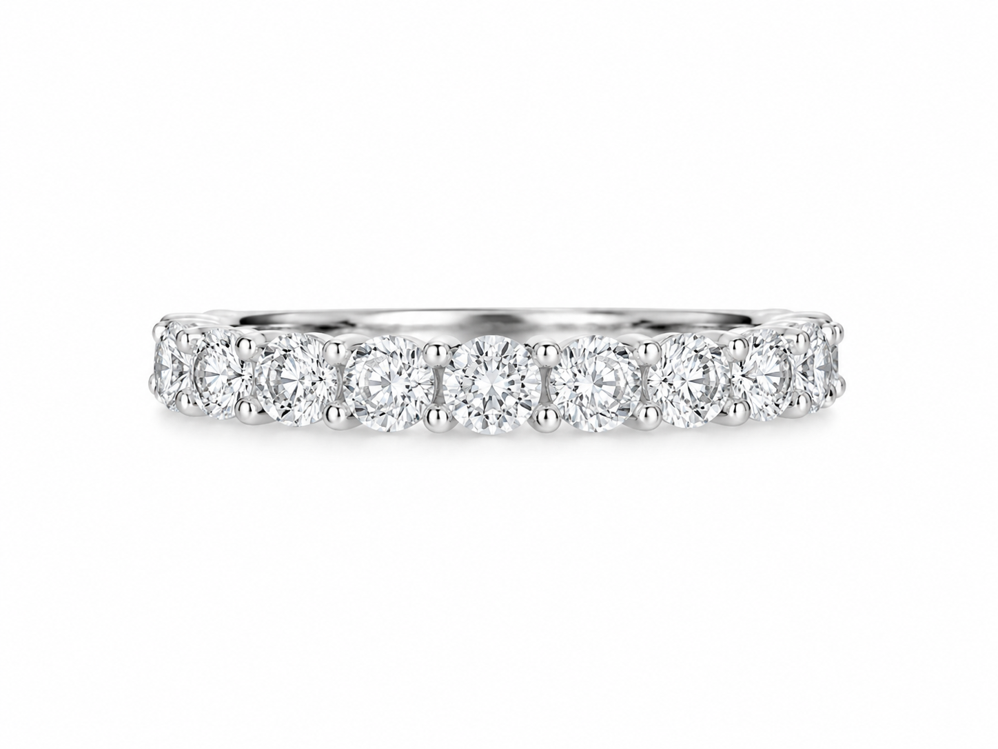 925 Sterling Silver White Cubic Zirconium Lined Ring