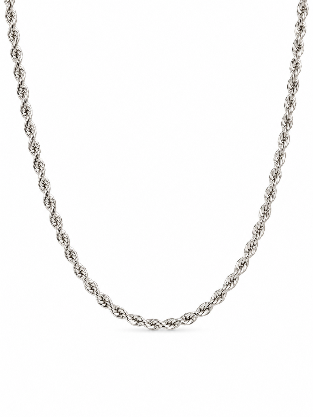 10KT Solid White Gold 2.5MM Rope Chain