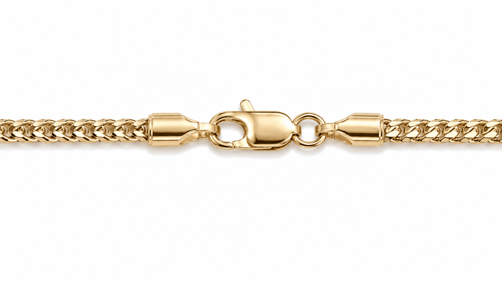 10KT Solid Yellow Gold 3 mm Franco Link Chain