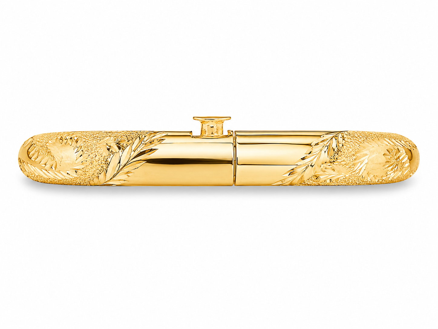 14KT Yellow Gold Diamond Cut Florentine 6 mm Bangle Bracelet [MT]