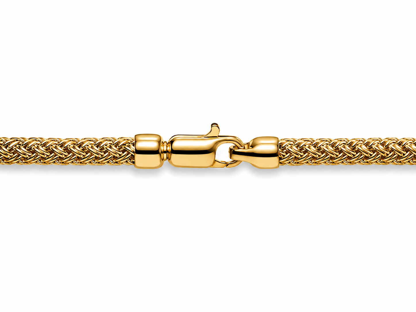 14KT Thread Design 3.3 MM Yellow Gold Bangle Bracelet