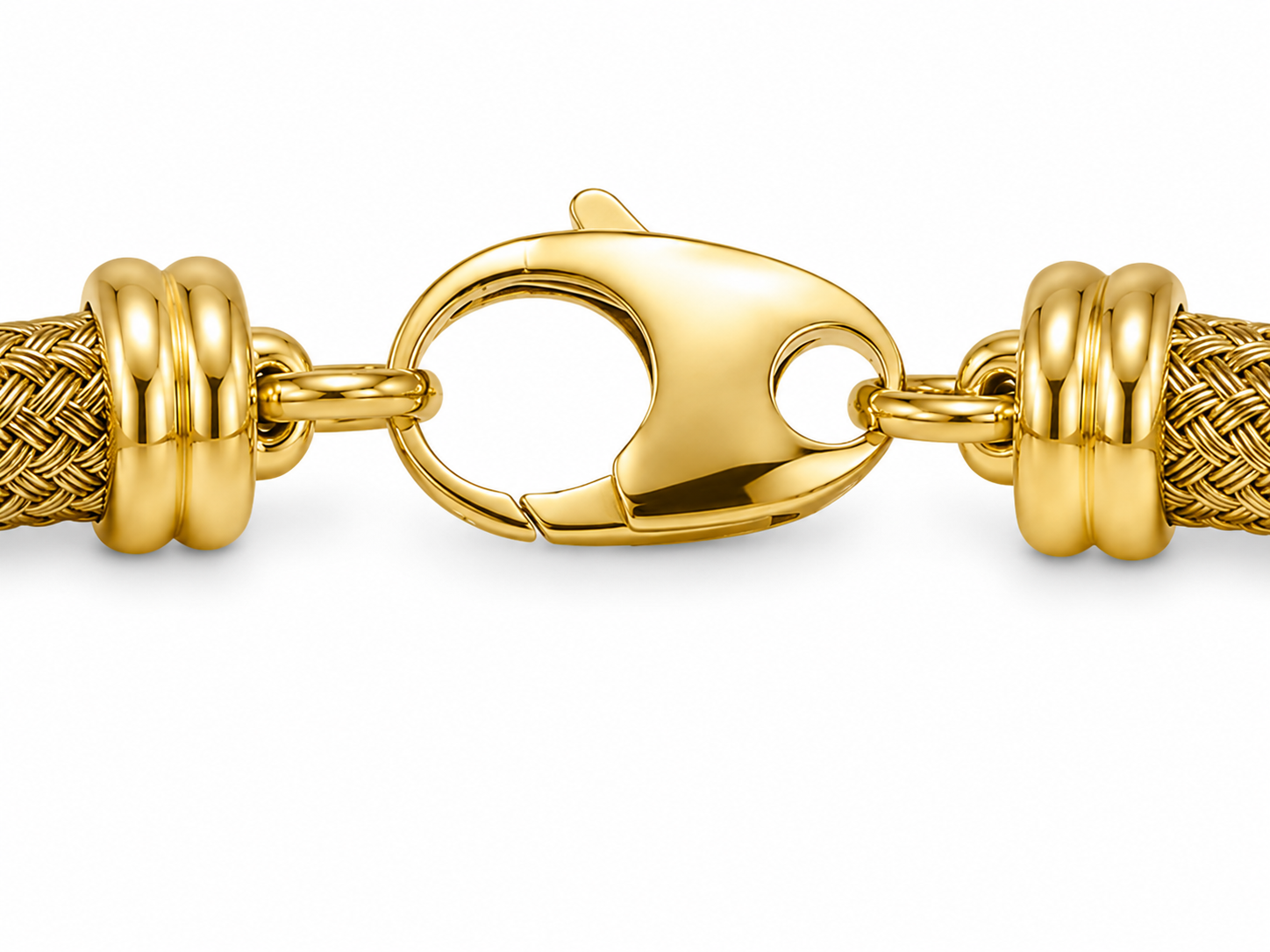 14KT Braid Design 8 MM Yellow Gold Bangle Bracelet