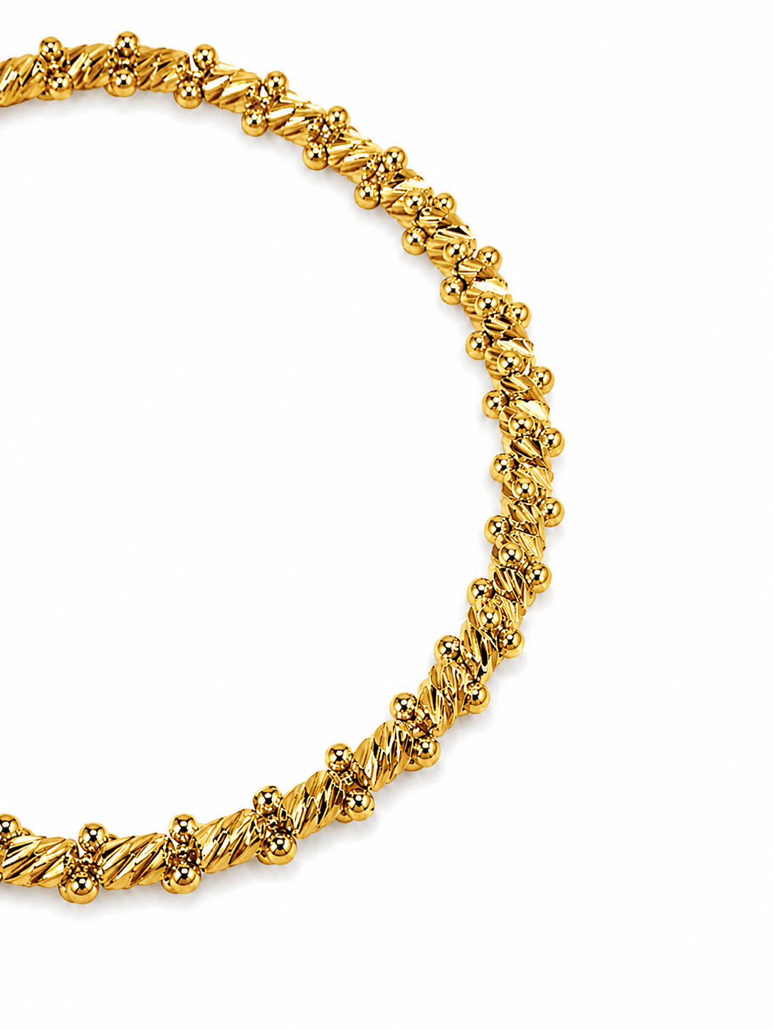 14KT Yellow Gold 2.8 MM Adjustable Lobster Lock Bangle Bracelet