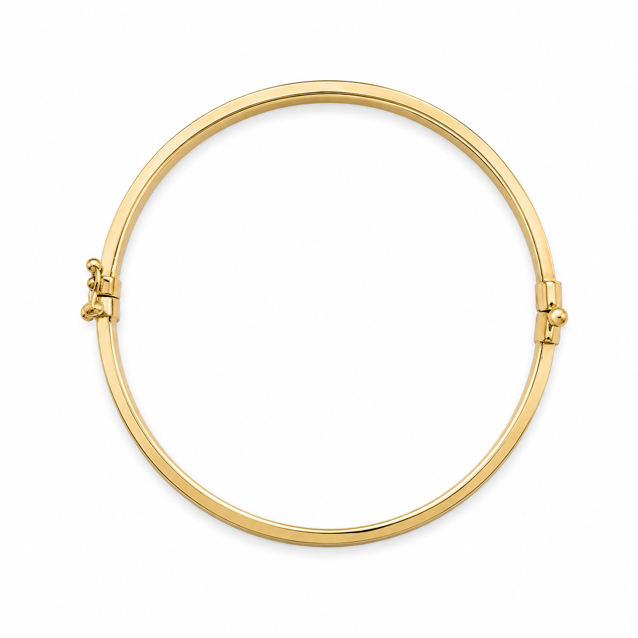 14KT Solid Yellow Gold 6 MM Bangle Bracelet