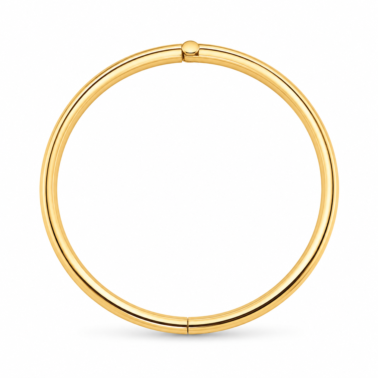 14KT 10 MM Slip On Solid Yellow Gold Bangle Bracelet