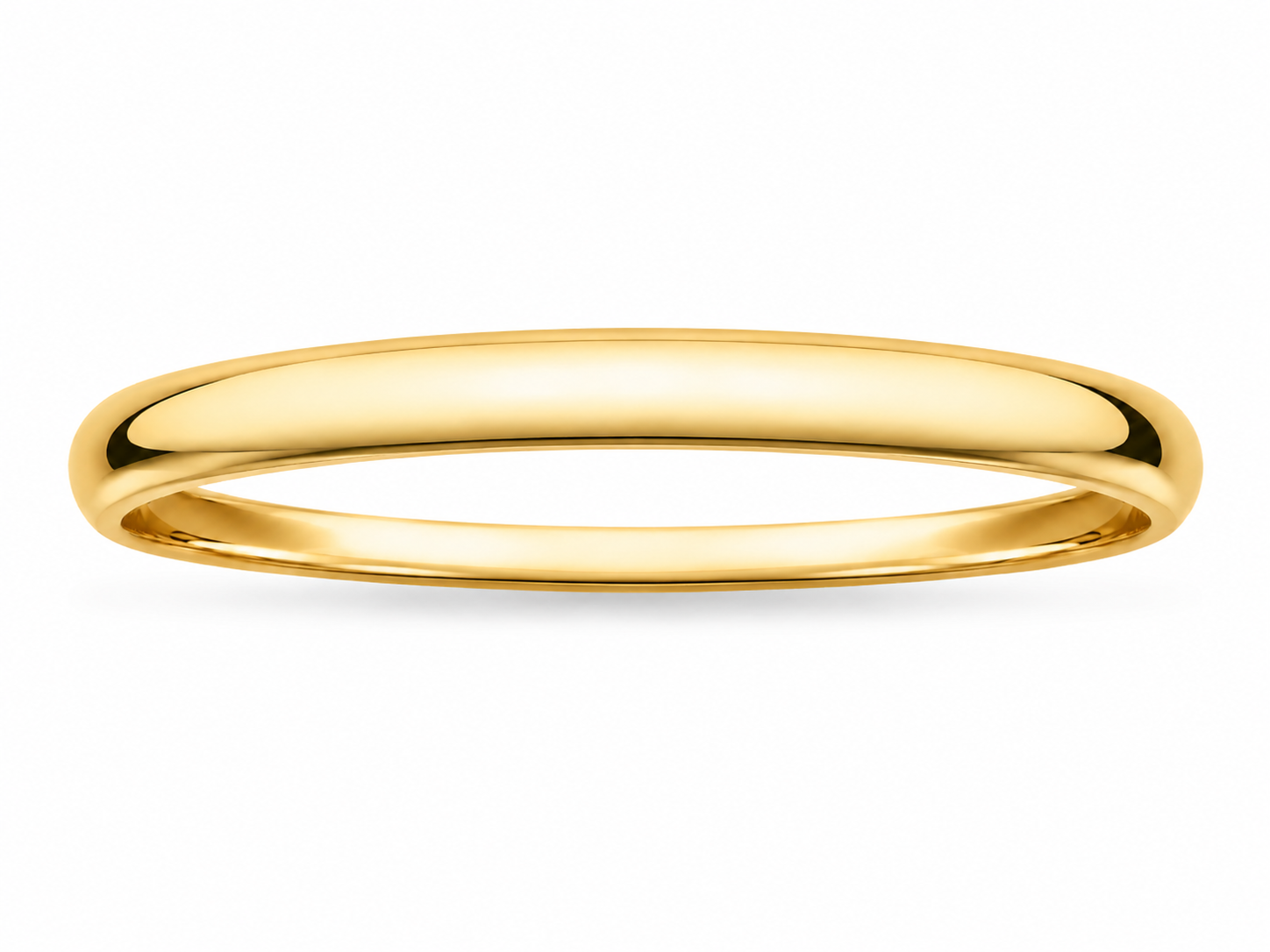 14KT Yellow Gold Plain 6 mm Bangle Bracelet