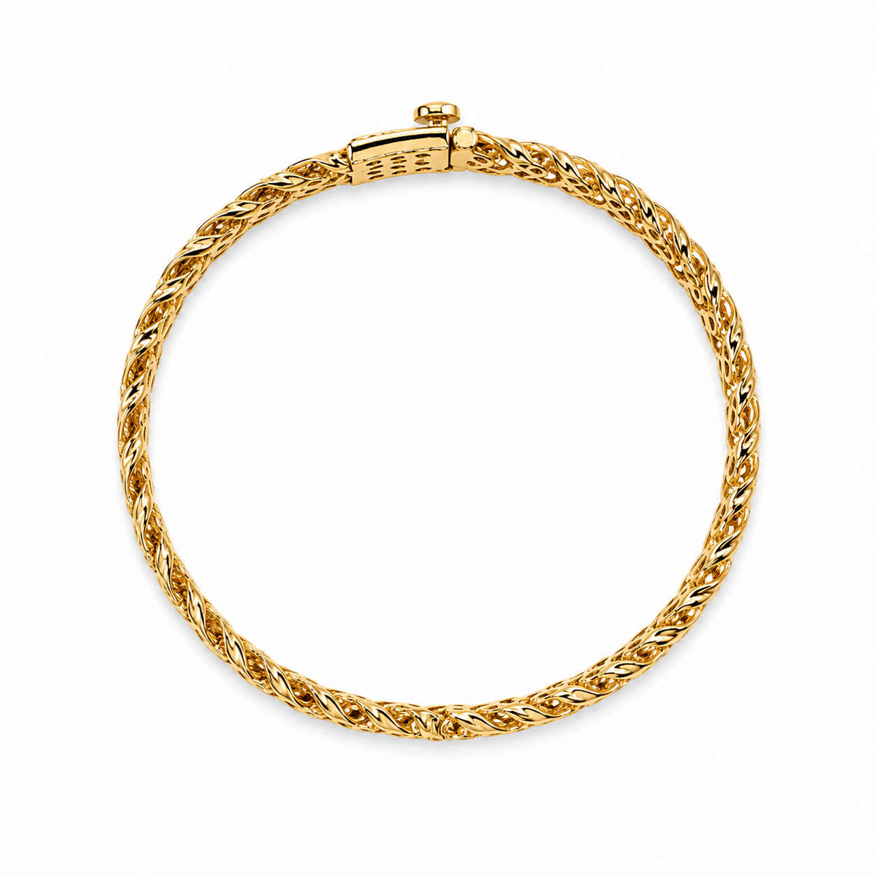 14KT Yellow Gold Cuban 5 mm Bangle Bracelet