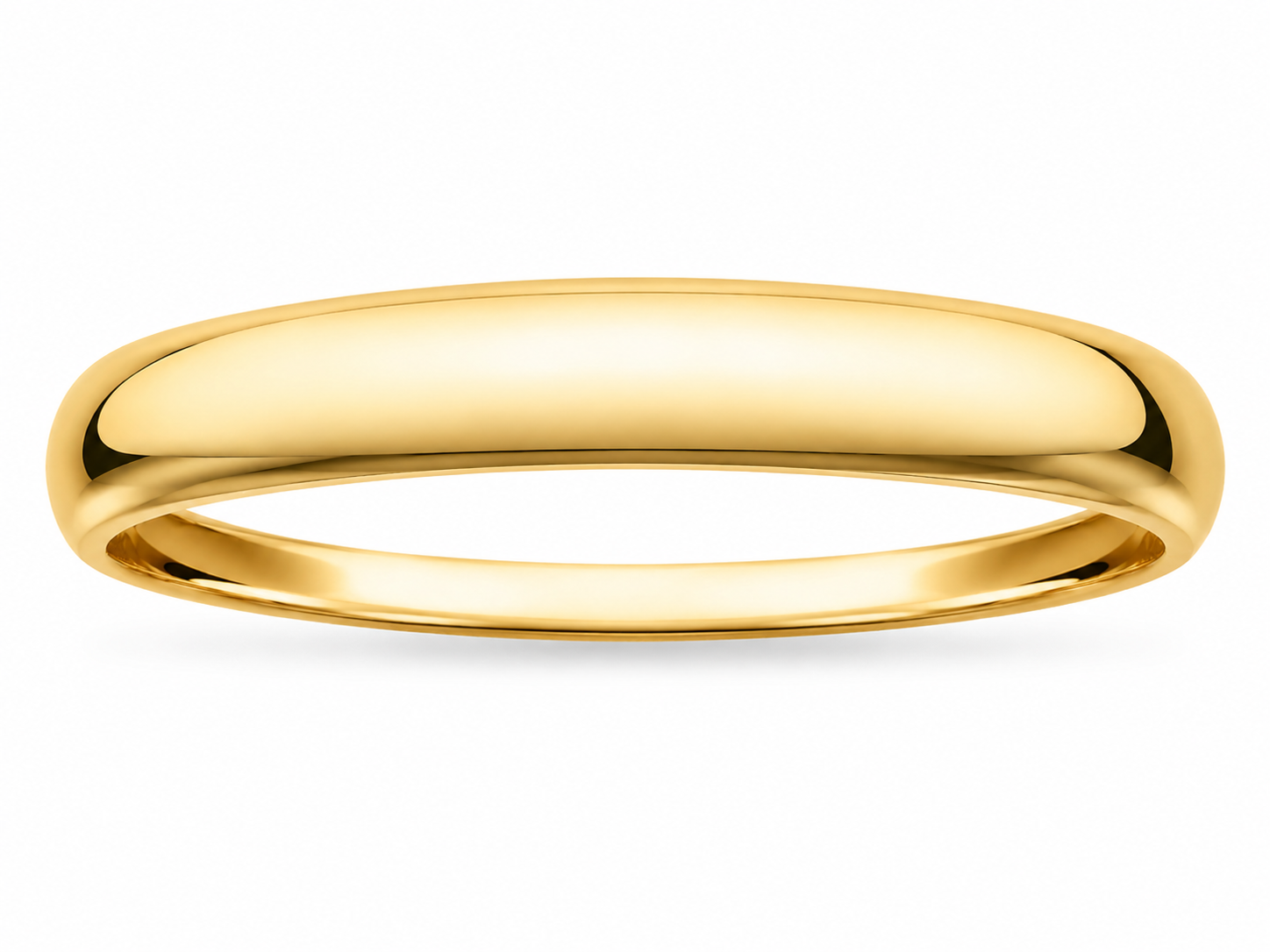 14KT 10 MM Slip On Solid Yellow Gold Bangle Bracelet