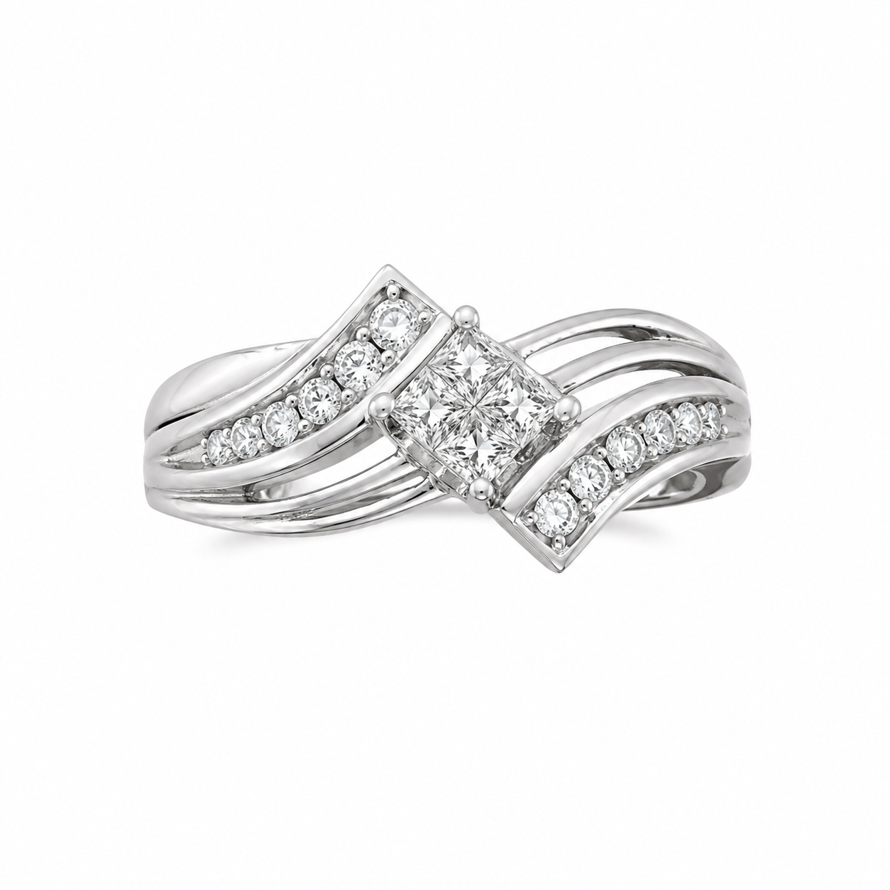 14KT White Gold 0.25 CTW Diamond Ladies Ring [KS22H00]