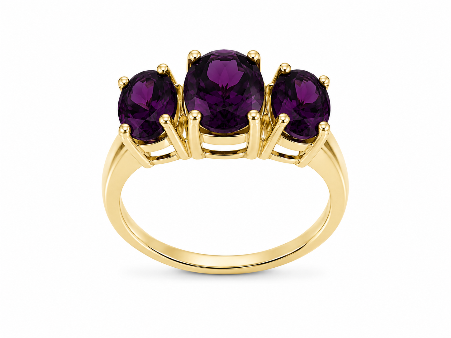 14KT Yellow Gold 3.6 STW Rhodolite Garnet Ring A3B8 [K15H]