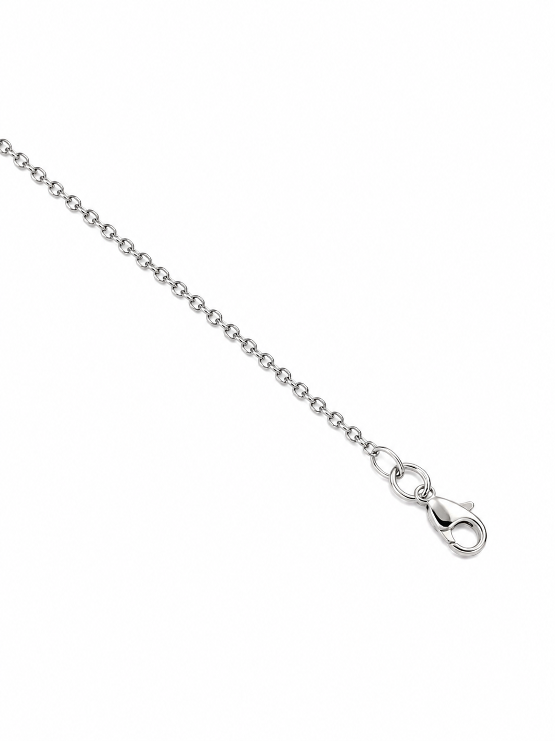 14KT Solid White Gold 1.5 MM Cable Link Chain