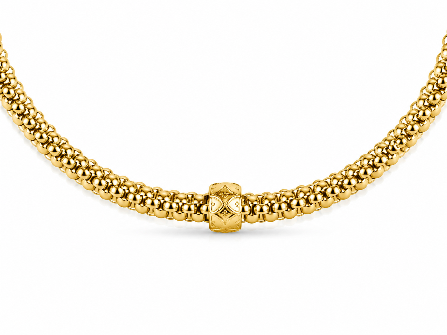 14KT Yellow Gold Stretchable 3.7 MM Designer Bangle [A6B8]