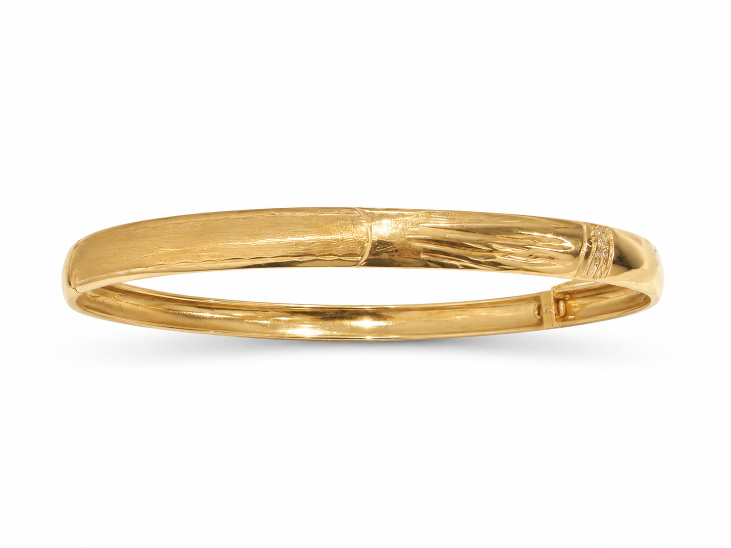 14KT Figure 8 Safety Lock 5 MM Yellow Gold Bracelet [A4B4]