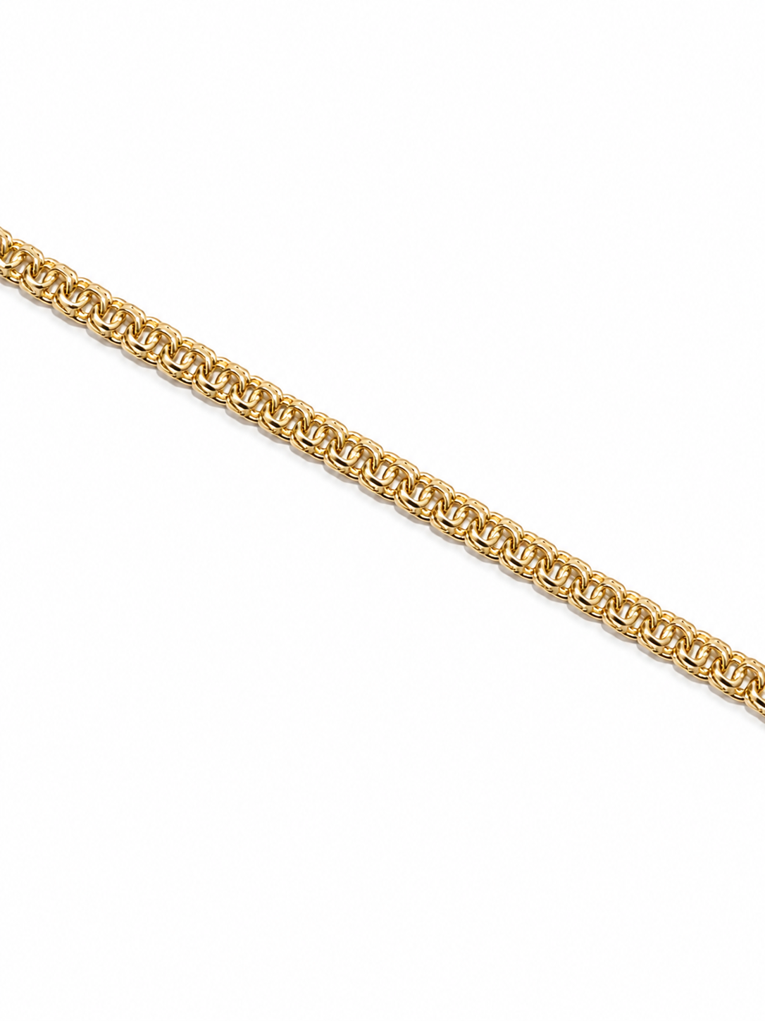 10KT Solid Yellow Gold 6 MM Chino Link Bracelet