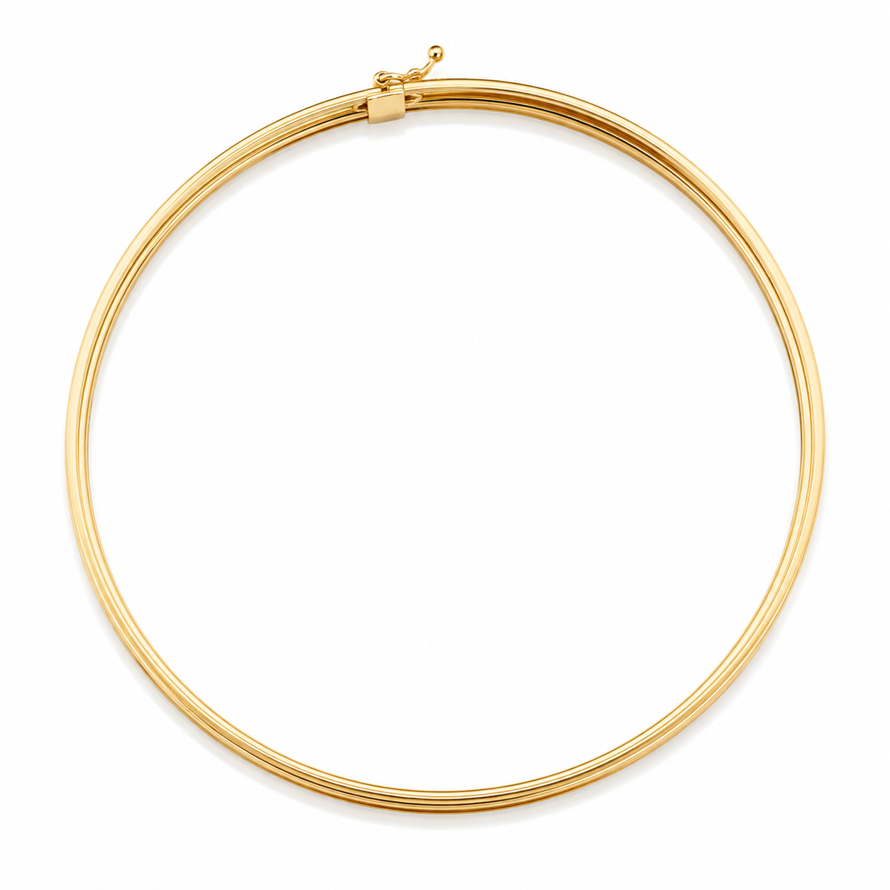14KT Figure 8 Safety Lock 5 MM Yellow Gold Bracelet [A4B4]