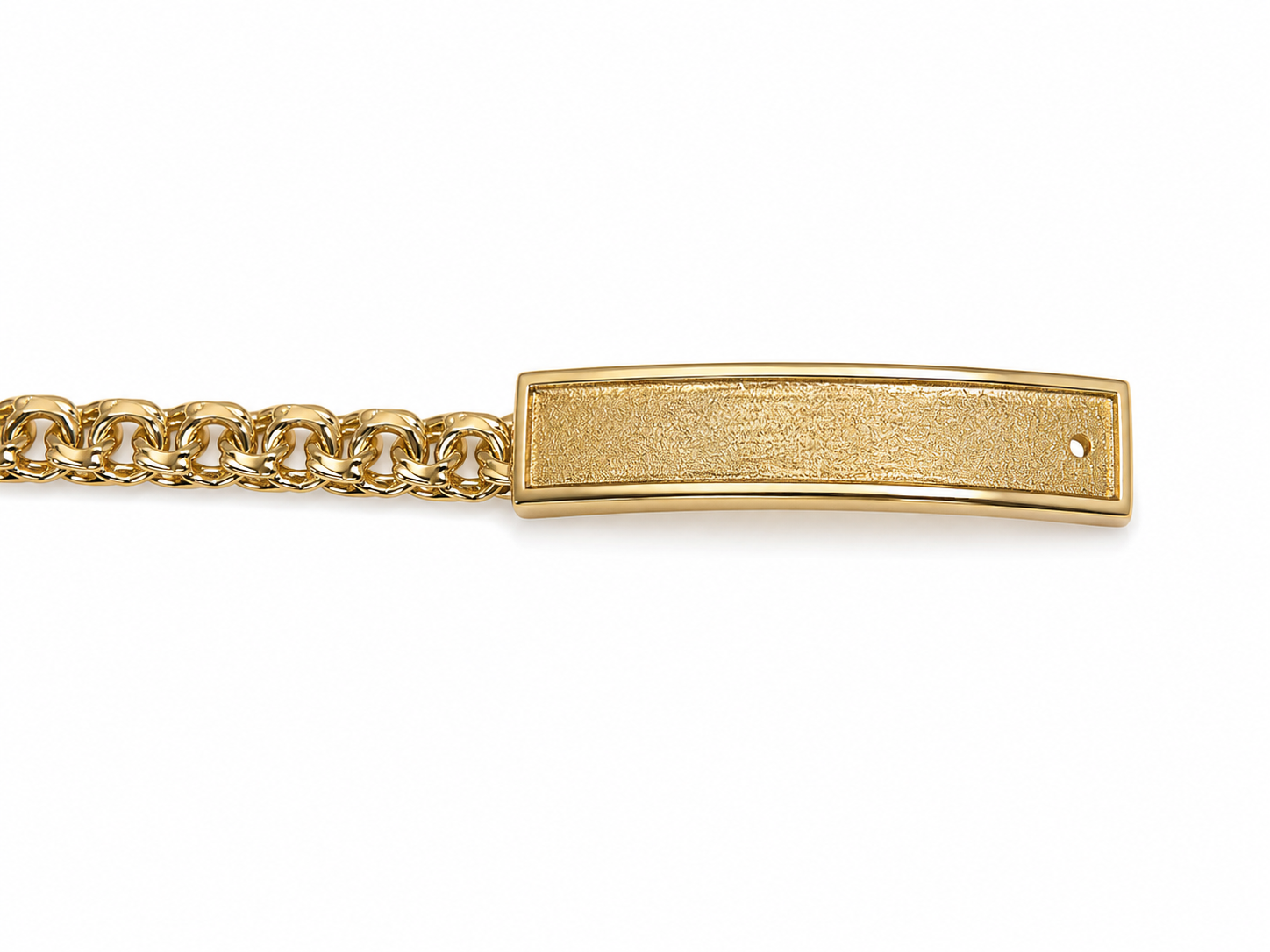 14KT Solid Yellow Gold Brush Polish 7.5 MM Chino Link Bracelet