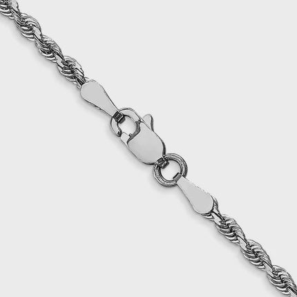 14KT Solid White Gold 2 MM Rope Chain