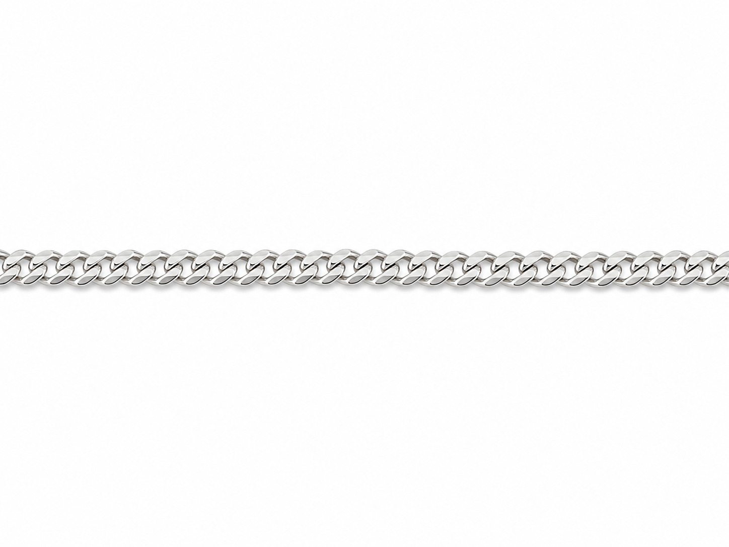 14KT Solid White Gold 3 MM Miami Cuban Chain