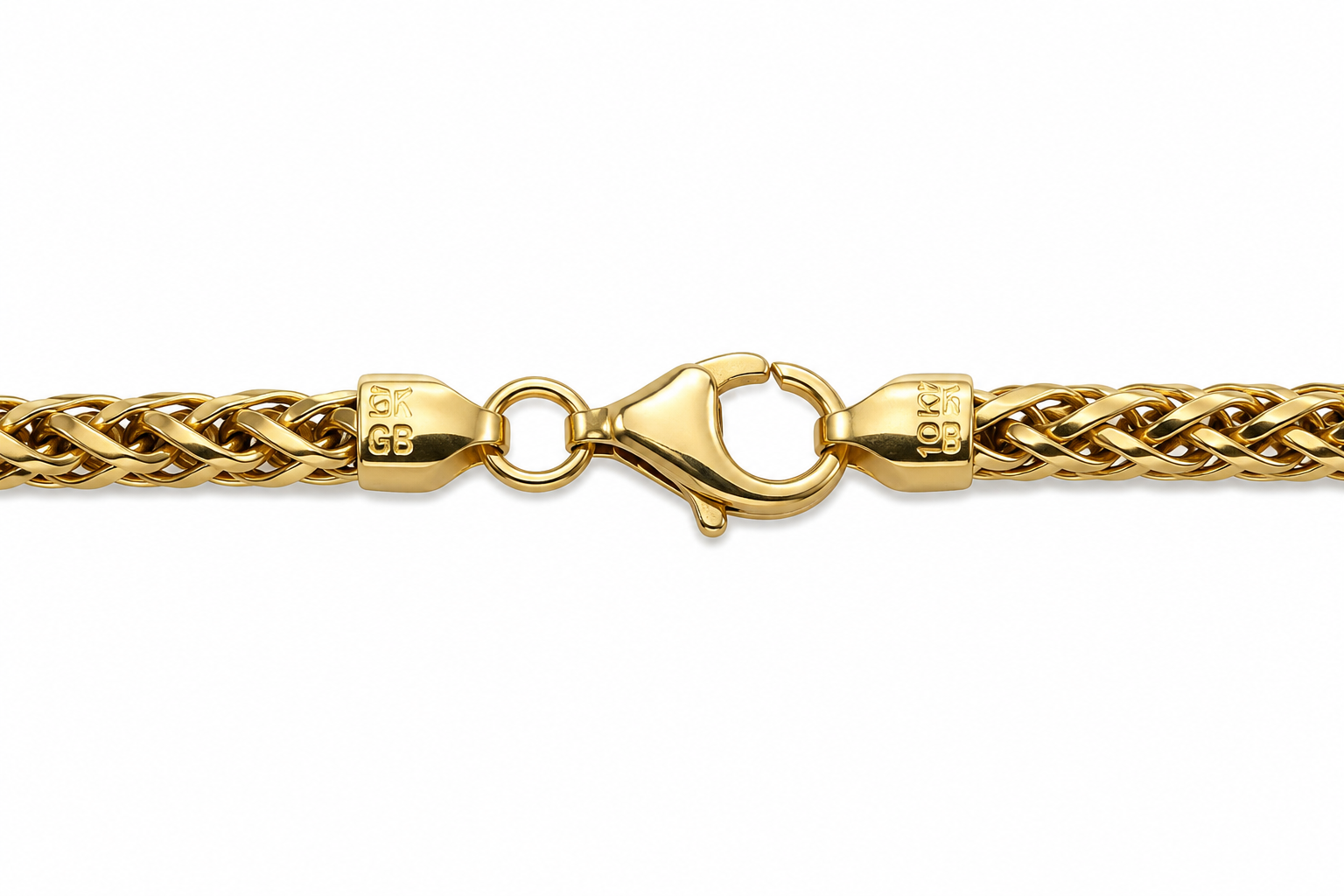10KT Yellow Gold 4 MM Wheat Link Chain