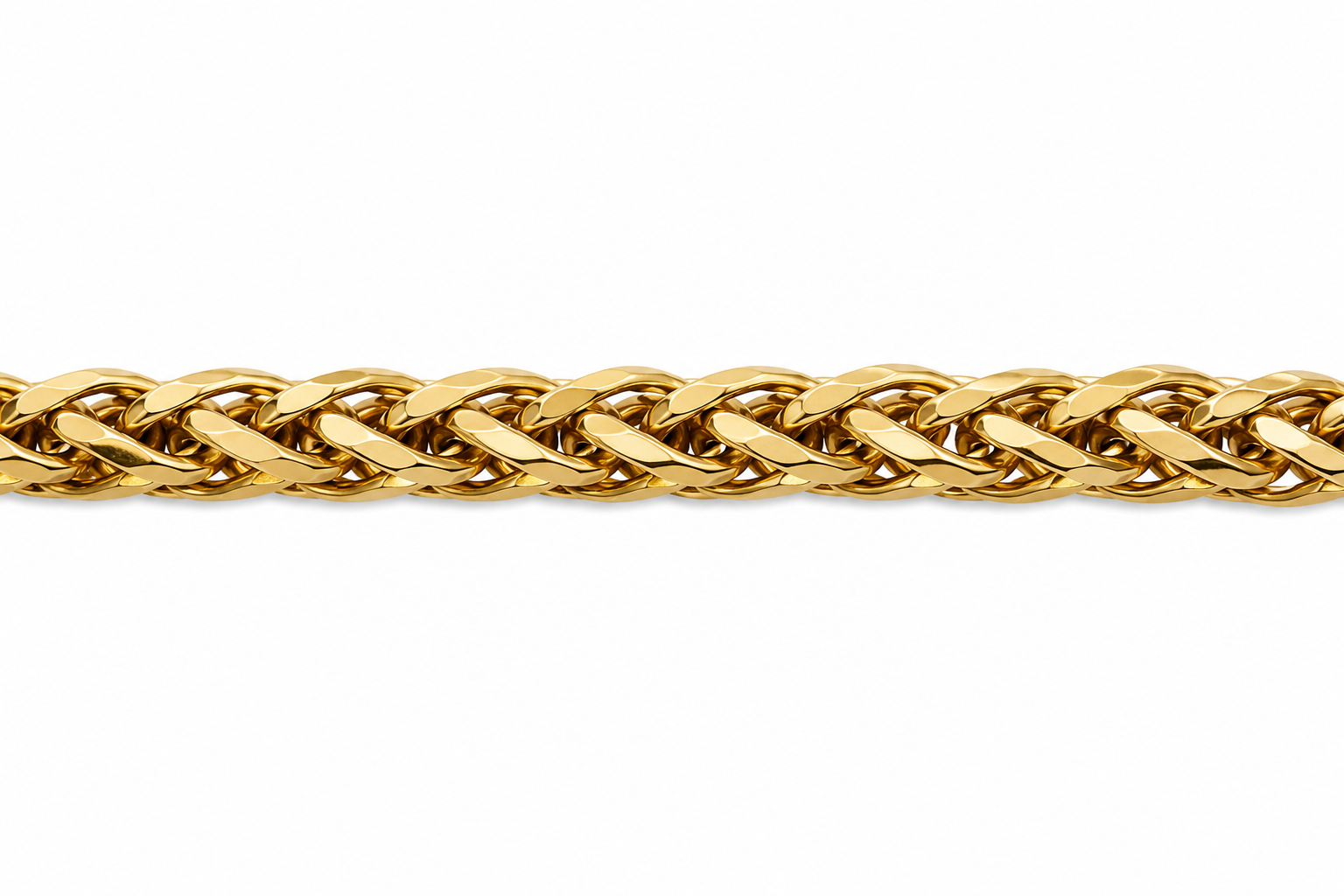 10KT Yellow Gold 4 MM Wheat Link Chain