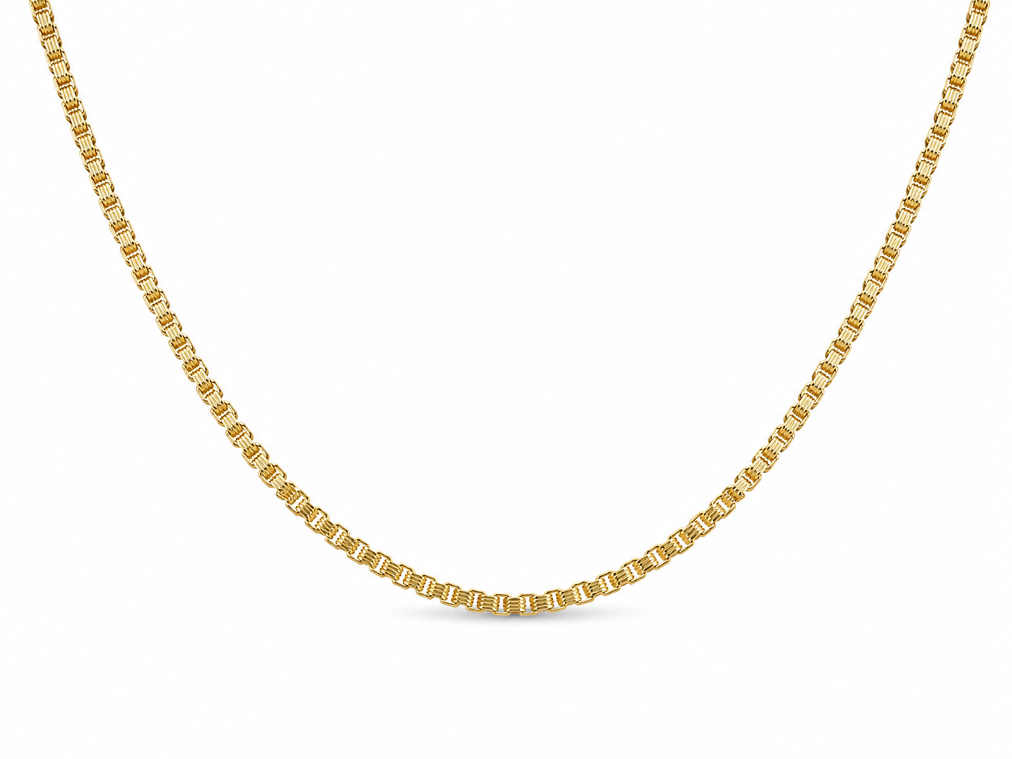 10KT Yellow Gold 3 MM Open Byzantine Chain