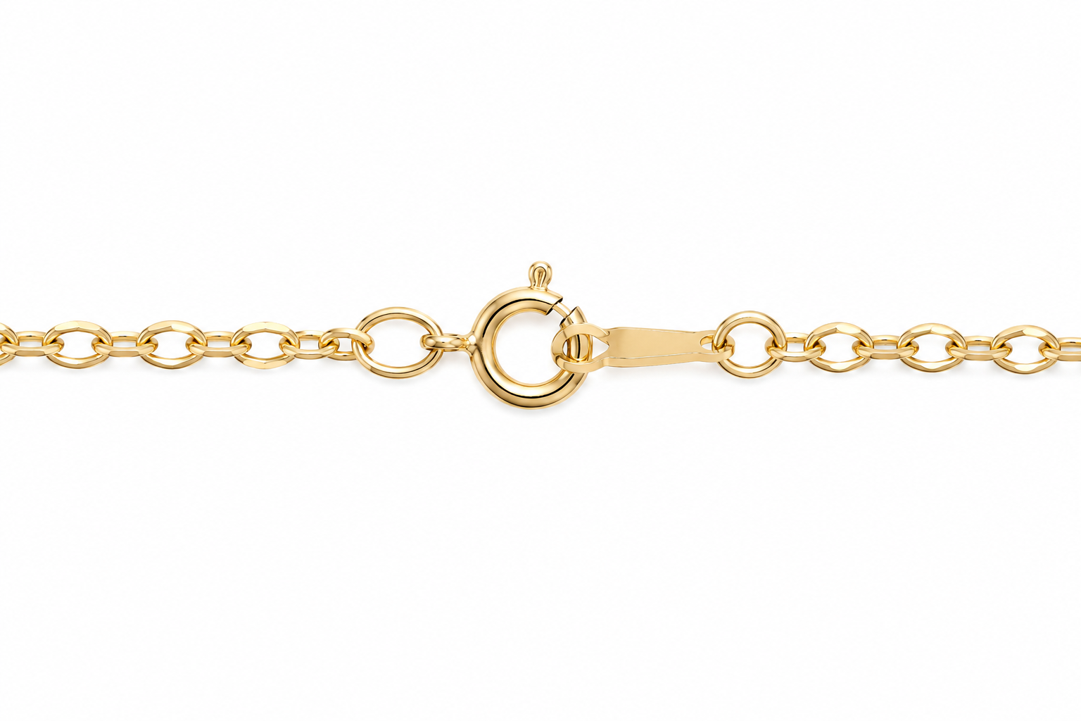 10KT Tri Tone Gold Beaded Link Necklace