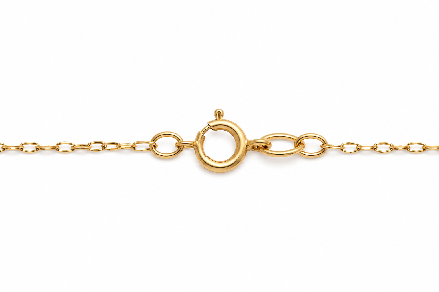 14KT Tri Tone Gold 2 MM Rosary Style Necklace
