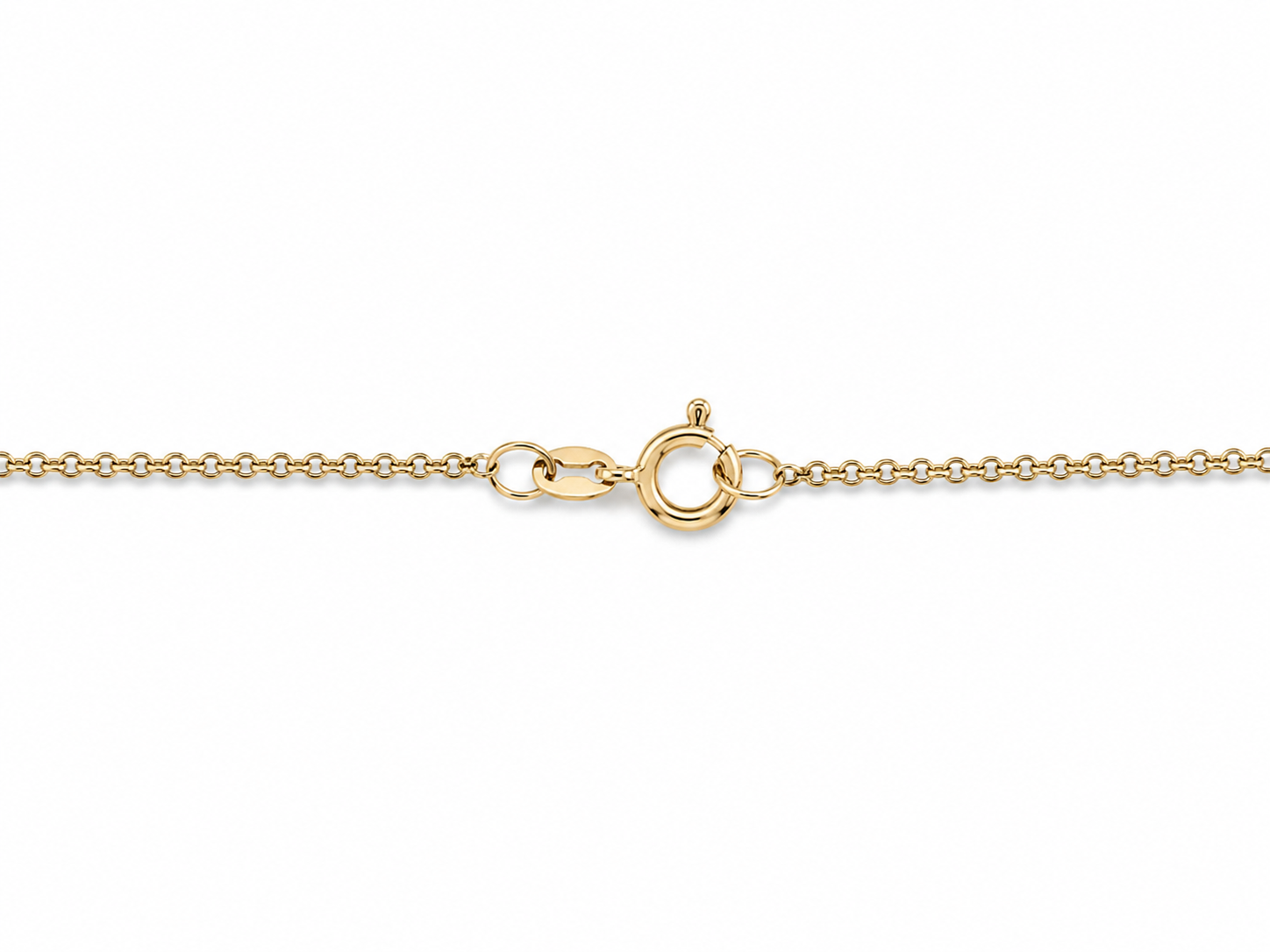 14KT Hollow Two Tone Gold Heart 1 MM Designer Necklace