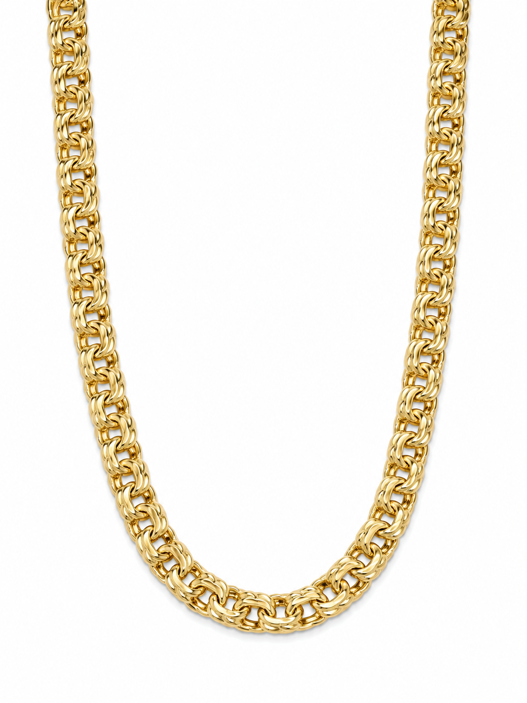 14KT Solid Yellow Gold 9 MM Chino Link Chain