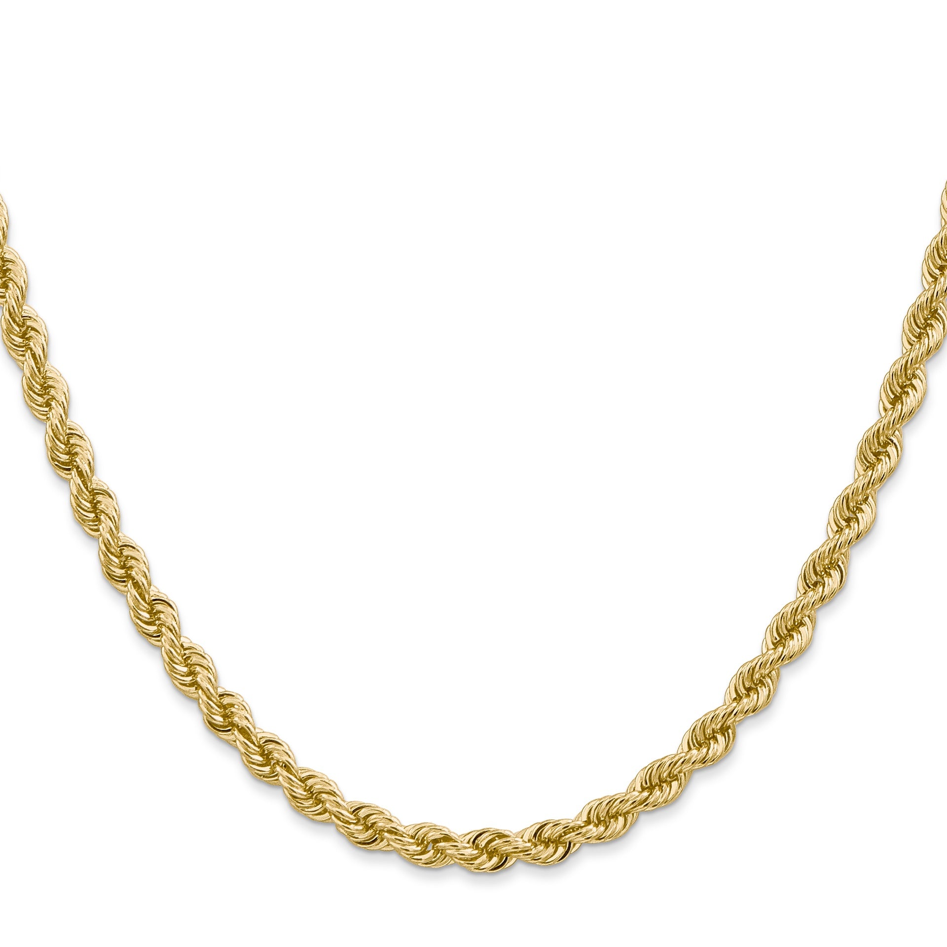 10KT Hollow Yellow Gold 5 MM Rope Chain