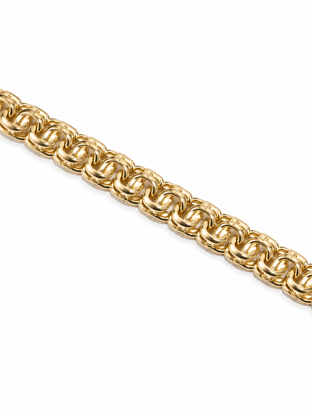 10KT Solid Yellow Gold 8mm Chino Link Brush Polish ID Lock Bracelet