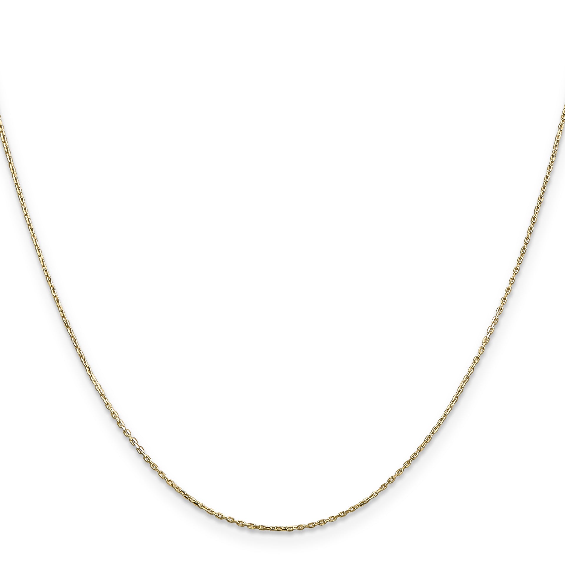 18KT Solid Yellow Gold 1.5 MM Cable Link Chain