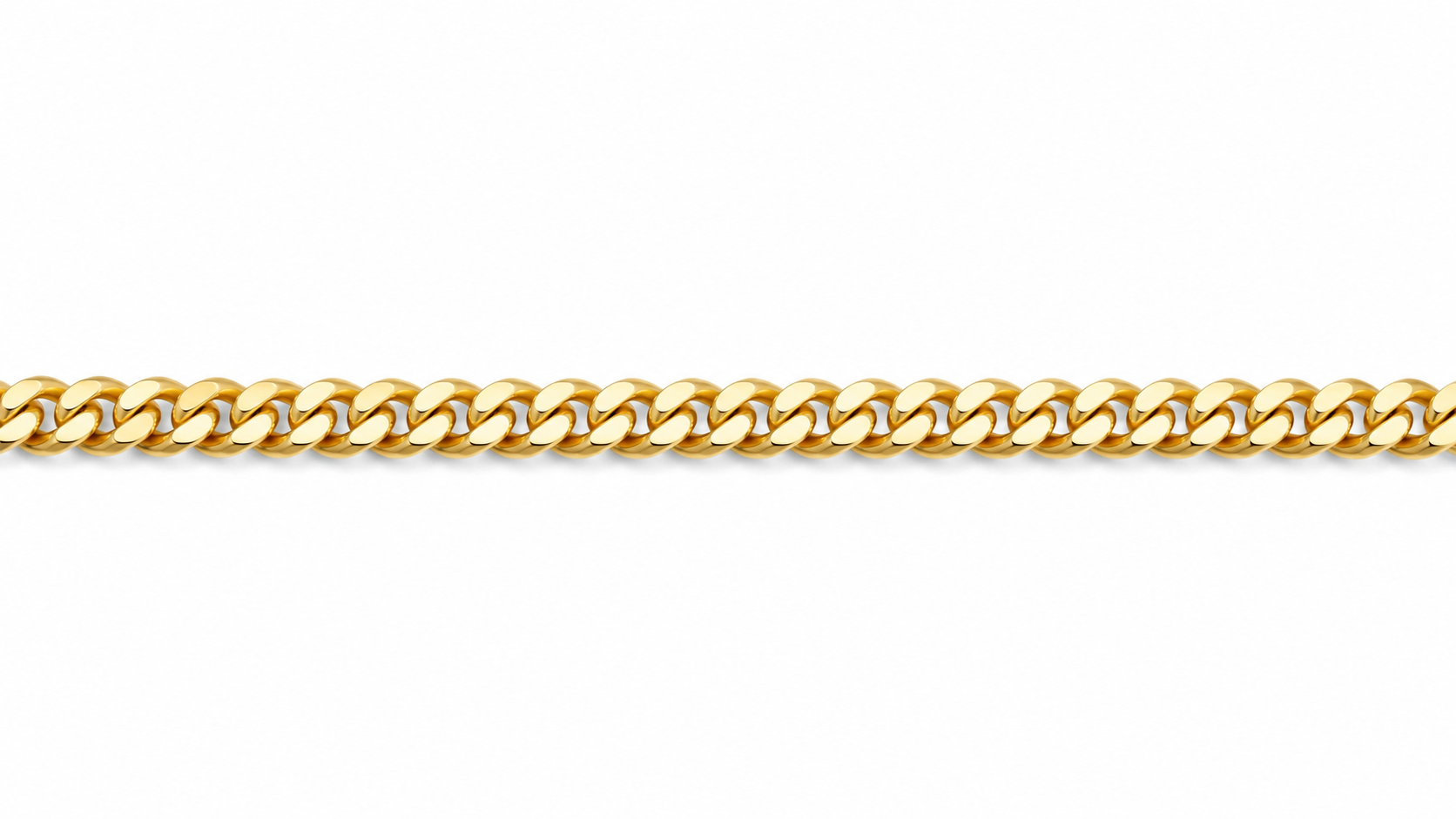 10KT Hollow Yellow Gold 2 MM Miami Link Chain