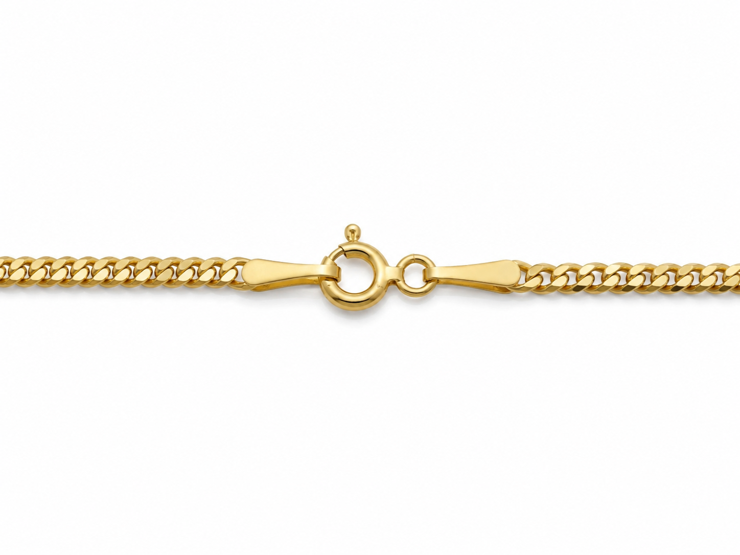 10KT Hollow Yellow Gold 2 MM Miami Link Chain