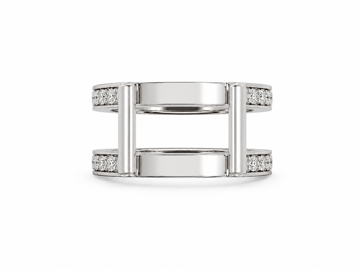 10KT White Gold 1.00 CTW Ring Guard [K39H]