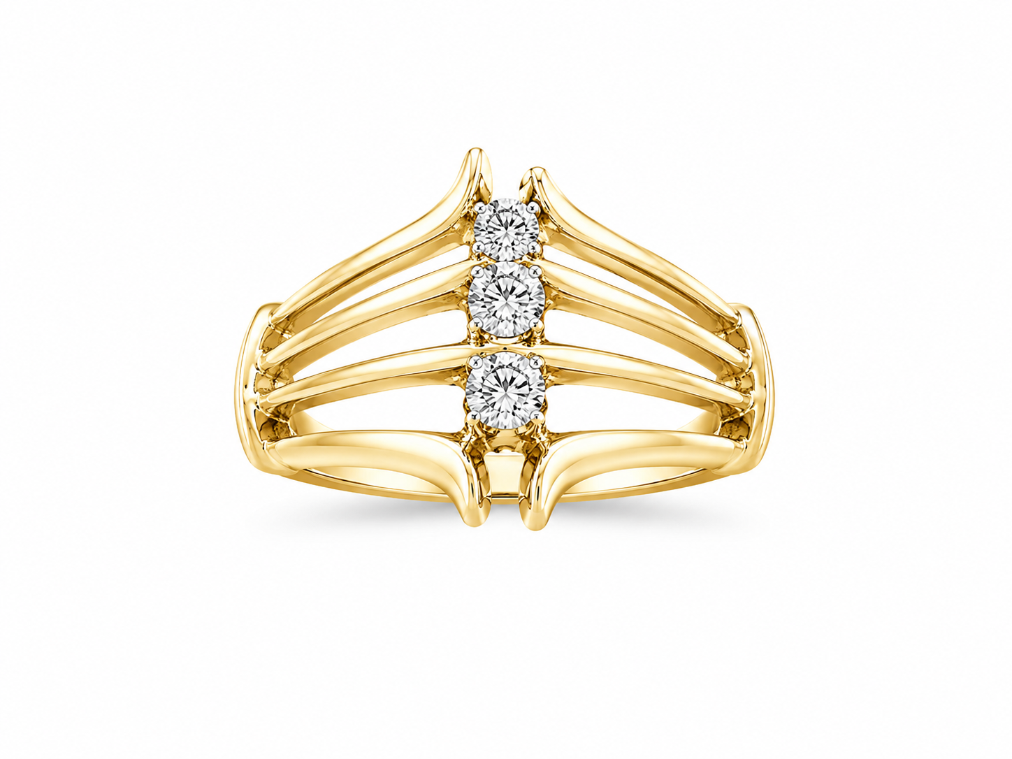 14Kt Yellow Gold 0.50 CTW Diamond Ring [K19H]